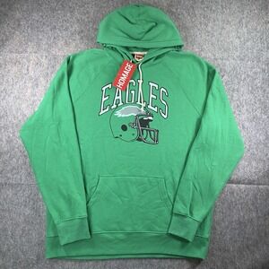 Philadelphia Eagles Homage Hoodie‎ Sweatshirt Men's XXL Helmet Retro Green NWT